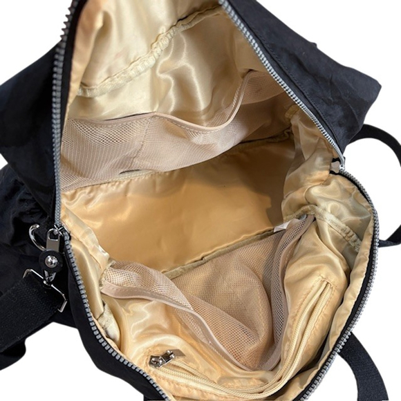 LILY & DREW Travel Tote Crossbody Carry On Bag Black Nylon with Shoulder Strap - Picture 9 of 12